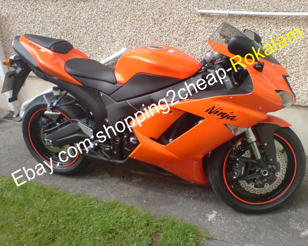 For Kawasaki Ninja ZX6R 636 ZX-6R ZX 6R 2007 2008 Orange ABS Body Fairing Kit | eBay